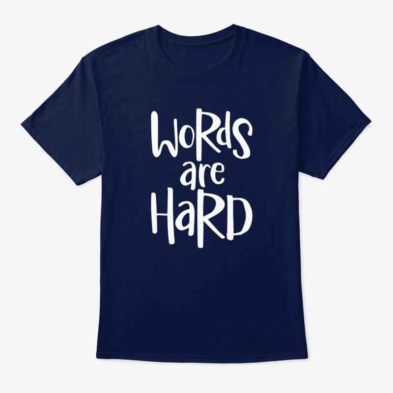 Words are hard men's classic navy